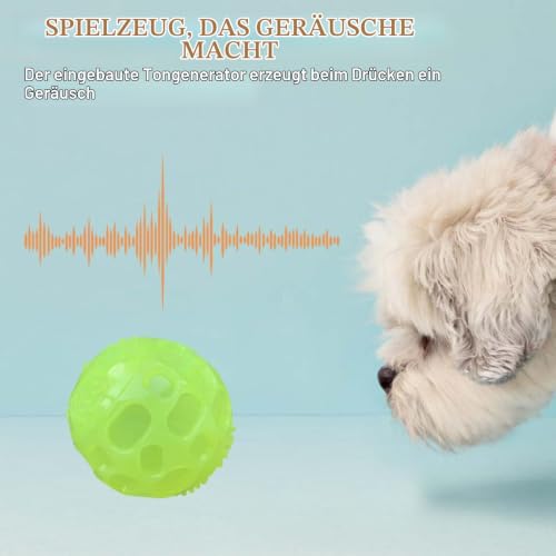 8 Stück Glow In The Dark Hundeball, Quietschende Hundebälle Leuchtende Gummi-Hundebälle, Dehnbarer Gummiball Hundeball, Hund Interaktive Ball, Zähne Training Hund Ball für kleine, mittlere Hunde