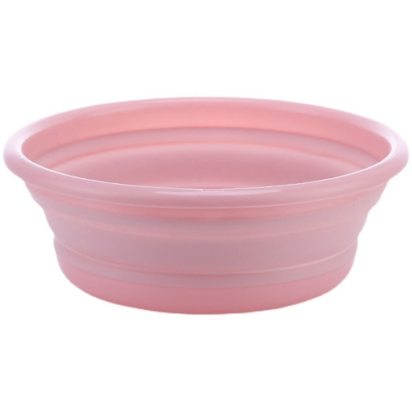 JINGYAN Collapsible washing up Bowls Portable Bowl Folding Bucket Outdoor Tourism Promotion Camping Car Wash Fishing(Pink,S)