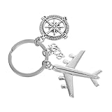 OFFSCH de Viaje Resistente al Deslustre para Pilotos y Asistentes de Accesorio Decorativo para Llaves Regalo Graduación Aviación Cumpleaños Navidad para Viajeros