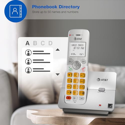 Image of AT&T EL51403 DECT 6.0 4-Handset Cordless Phone with Simulated Full-Duplex Speakerphone, Backlit LCD Display & Lighted Keypad, Caller ID /Call Waiting, Intercom, ECO Mode