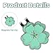lasuroa 1pcs Magnetic Golf Ball Marker with Hat Clip, Green Flower Shape Golf Ball Marker Set Decoration Accessories for Men Women Golfer