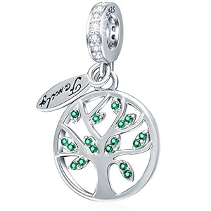 EMOSTAR Sterling Silver Family Charm House Charm Heart Shape Love Charm Family Hand Charm for Bracelets
