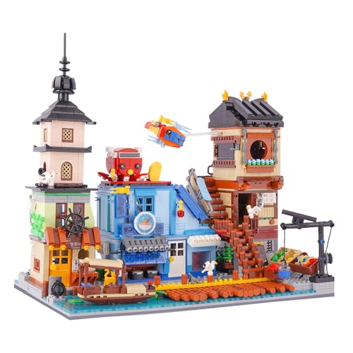 LULUFUN Hokkaido Port Building Blocks Set, Building Blocks Model Set, Gift Toys for Teen and Adults