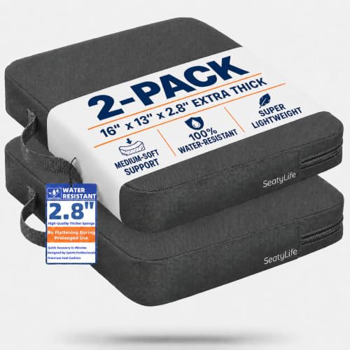 Thick Stadium Seat Cushion - 2-Pack Bleacher Seat Cushion, Stadium Cushion