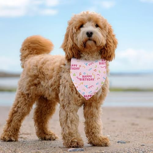Dog Birthday Girl Bandanas 2 Pack, Happy Birthday Dog Bandana for Dogs Birthday Girl Party Decorations Party Supplies for Small Medium Cats Dogs - Image 5