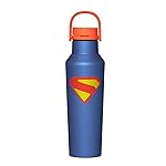 Corkcicle Sport Canteen - Keeps Drinks Cold 25 Hours - Stainless Steel Water Bottle - Triple-Insulated - Spill-Proof - Summer Drinkware Gift - Keeps Drinks Ice Cold - 20 oz - Superman