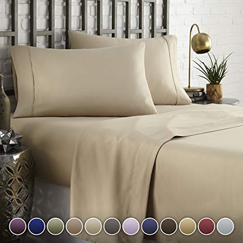 HC COLLECTION Hotel Luxury Comfort Bed Sheets Set, 1800 Series Bedding Set, Deep