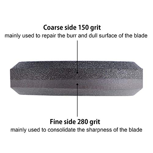 2 in 1 Sharpening Stone, Double-Sided Sharpening Stone for Garden Tools Kitchen Knives Scissors Axes (Grit 150 280)