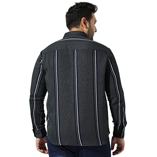 Image of Instafab Plus Men's Button Up Regular Fit Shirt for Casual Wear Modern Clothing Shirt Crafted with Regular Sleeve, Comfort Fit & High-Performance for Everyday Wear