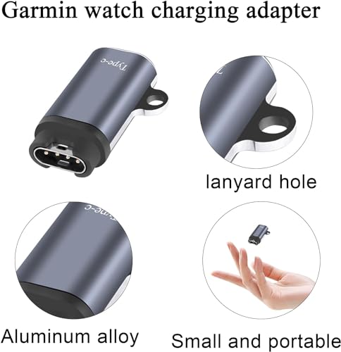 Image of Tobo USB C Watch Adapter Connector, Charging Head to Type C Female Converter Coupler, Aluminum Housing, for Smartwatch, Bracelet,