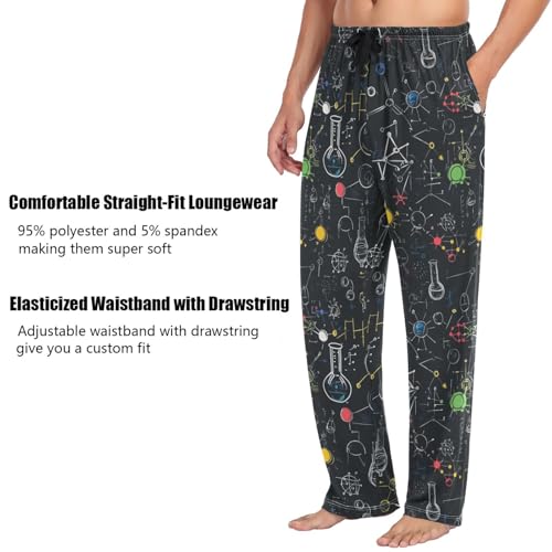 Chemistry Experiment Pajama Pants for Men Comfort Sleep Lounge Bottoms Straight-fit with Pockets S-XXL3