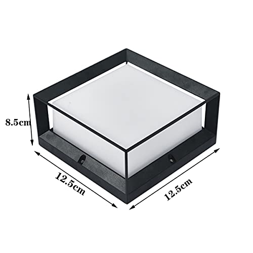 Lámpara de sobremuro impermeable con poste de aluminio para caminos 7
