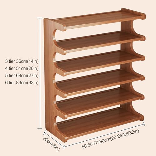 Étagère de rangement en bambou à 5 niveaux pour toute la maison