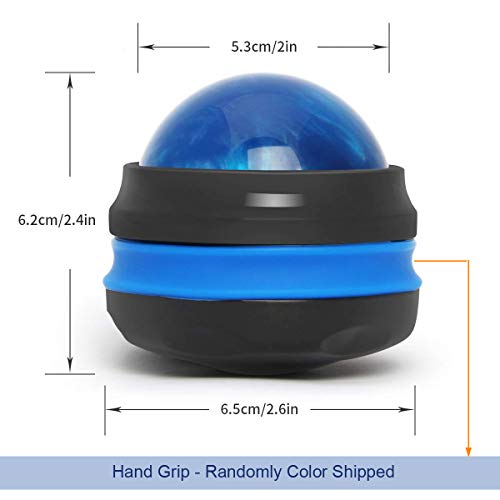 Coolrunner Massage Ball, Manual Roller Massager, 2-Pack Handheld Self Massage Therapy and Relax Full Body Tools for Sore Muscles, Shoulders, Neck, Arms, Legs, Back, Foot, Body (Blue+Purple) - Image 3