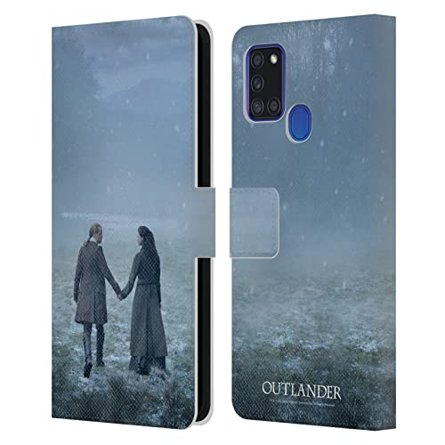 Étui portefeuille cuir Outlander Saison 6 Jamie Claire Samsung A21s