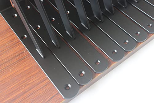 Mhmydz BXGZC-271 12 Pack L11 Inch X H 8 Inch Black Heavy Duty Shelf Brackets thumb #2