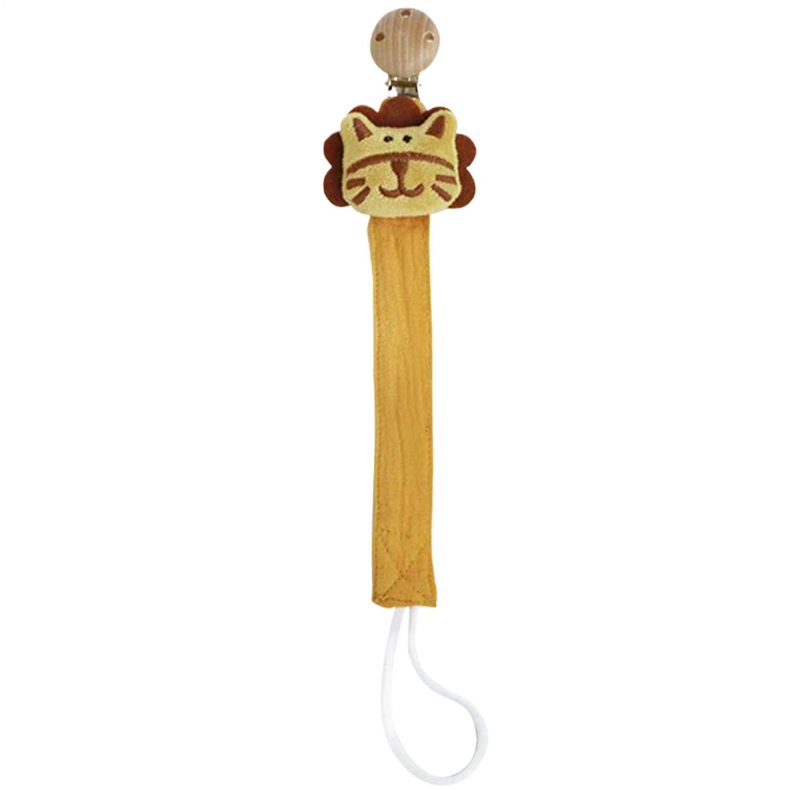 Pacifier Holder - Teething Ring Strap for Pacifiers | Animal Shaped Anti Lost Holder, Soft Silicone, Teether and Hiccup Towel Clip Holders 27x7x3cm/10.63x2.76x1.18 Inches — view 12