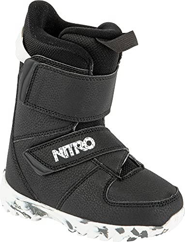 Nitro Rover Botas de Snowboard, Niños, Blk-Wht-Charcoal, 175