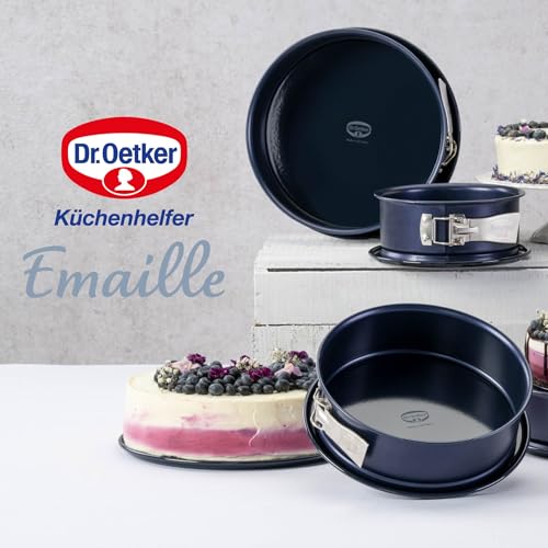 Miniatura 8 de Dr. Oetker Molde Repostería Horno Desmontable Redondo Con Base Antigoteo Para Servir Y Cierre Hermético De Seguridad, Base Esmaltada Y Aro Antiadherente, 24cm, 1ud. Back - Liebe 1103