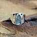 Aquamarine Gemstone Band Ring | Solid 925 Sterling Silver Handmade Statement Ring for Men & Women | Unique Gift for Her | Perfect for Mother's Day