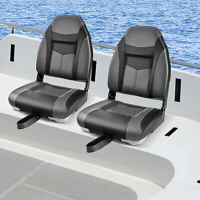 USWWAGOODS TM Replacement for/Fits 2 Pack High Back Folding Boat Seats with Flexible Hinges&Sponge Cushion Size : 17.5