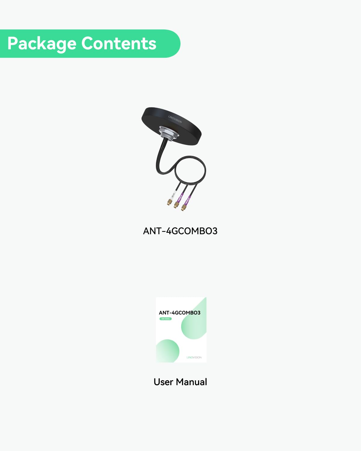 LINOVISION Antenne 3-en-1 4G LTE MIMO et Wi-FI, 2X 4G LTE et 1x Wi-FI Double Bande, Connecteur SMA, pour IOT-R32, IR302, RUT241/RUT240