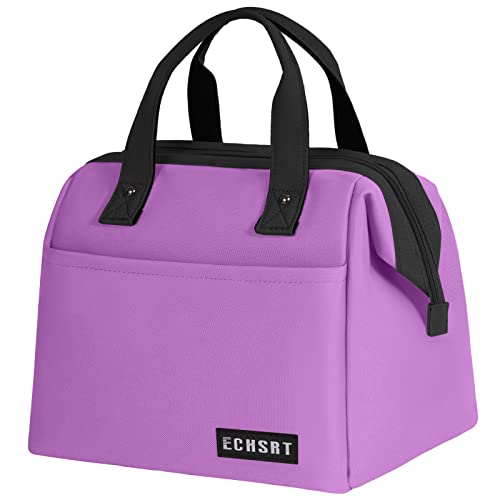 Large Insulated Lunch Bag for Women Men Leakproof Lunch Tote Bags Cooler Bag for Work Travel Adult Thermal Lunch Bags for Office College School -10L - Purple