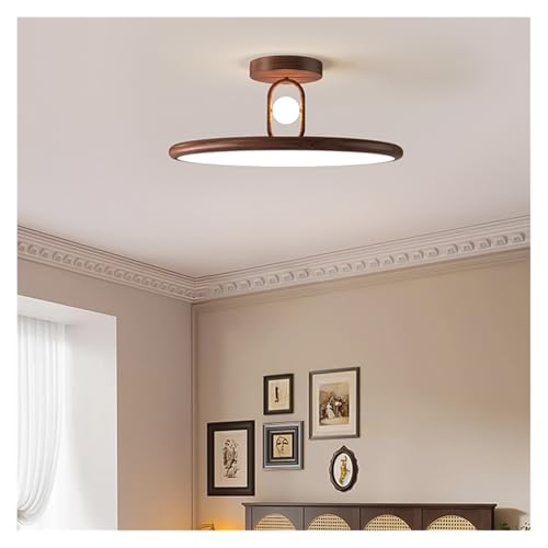 Lustre plafonniers en bois design créatif et éclairage intérieur LED salle bain