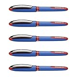 Schneider Roller à encre avec pointe conique hybride pour la sensation d'une écriture agréable et glissante. Épaisseur de trait environ 0.5 mm, couleur d'encre rouge, indélébile selon la norme ISO 14145-2. L'innovant Système Super Flow garantit un débit d'encre du début jusqu'à la fin. Le grand volume d'encre peut être contrôlé par une fenêtre et ainsi utilisé complètement. Le modèle cap-off peut rester ouvert pendant 2-3 jours sans sécher. Le One Business a un clip en métal de haute qualité...