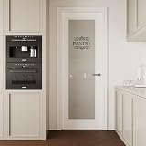CRUTOP 28 inch x 80 inch Frosted Glass Slab Door with Decal