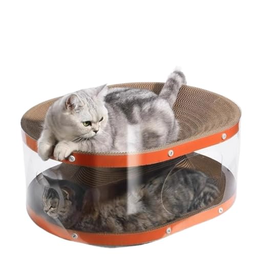 ShineLuxe猫 爪研ぎ 猫壱 高密度 爪研ぎハウス 猫 ダンボールハウス 猫ベッド 兼用 大型猫も対応 耐久性 家具傷防止 ストレス解消 爪とぎ おもちゃ付き 組み立て簡単 省スペース 通気性良好 人気 おしゃれ 耐荷重50kg