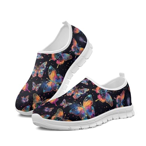 Image of Hummingbird Floral Print Lightweight Walking Shoes for Women Mesh Casual Sneakers Size 5-10.5