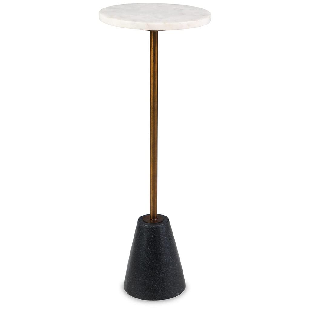 Signature Design by Ashley Caramont Accent Table, 10"W x 10"D x 27"H, Black & White