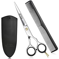 Friseurschere Scharfe Haarschere GTEX 6,5 Zoll Professionelle Haarschneideschere Prämie Schere Haare Schneiden mit Kamm und Etui, Hair Scissors