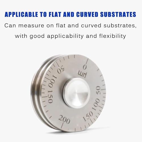 LHQYA Wheel Type Wet Film Gage, Wet Film Thickness Gauge with Storage Box, Measurement Range: 25um/50um/100um/150um/200um/500um Optional, Clear Scale, for Coating Painting