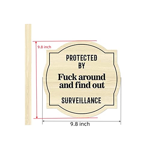 HNYMLG Yard Sign-Foda-se e descubra a segurança doméstica Yard Sign Descubra o sinal de vigilância (
