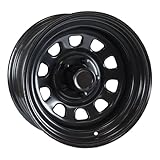 Daytona Series 84 Wheel - 17x9-6x139.7-0P - CB108.7 - Black | Styled Steel Rim | Durable Steel Wheel with Robust Construction | Aggressive Design | Compatible with Cars and Trucks