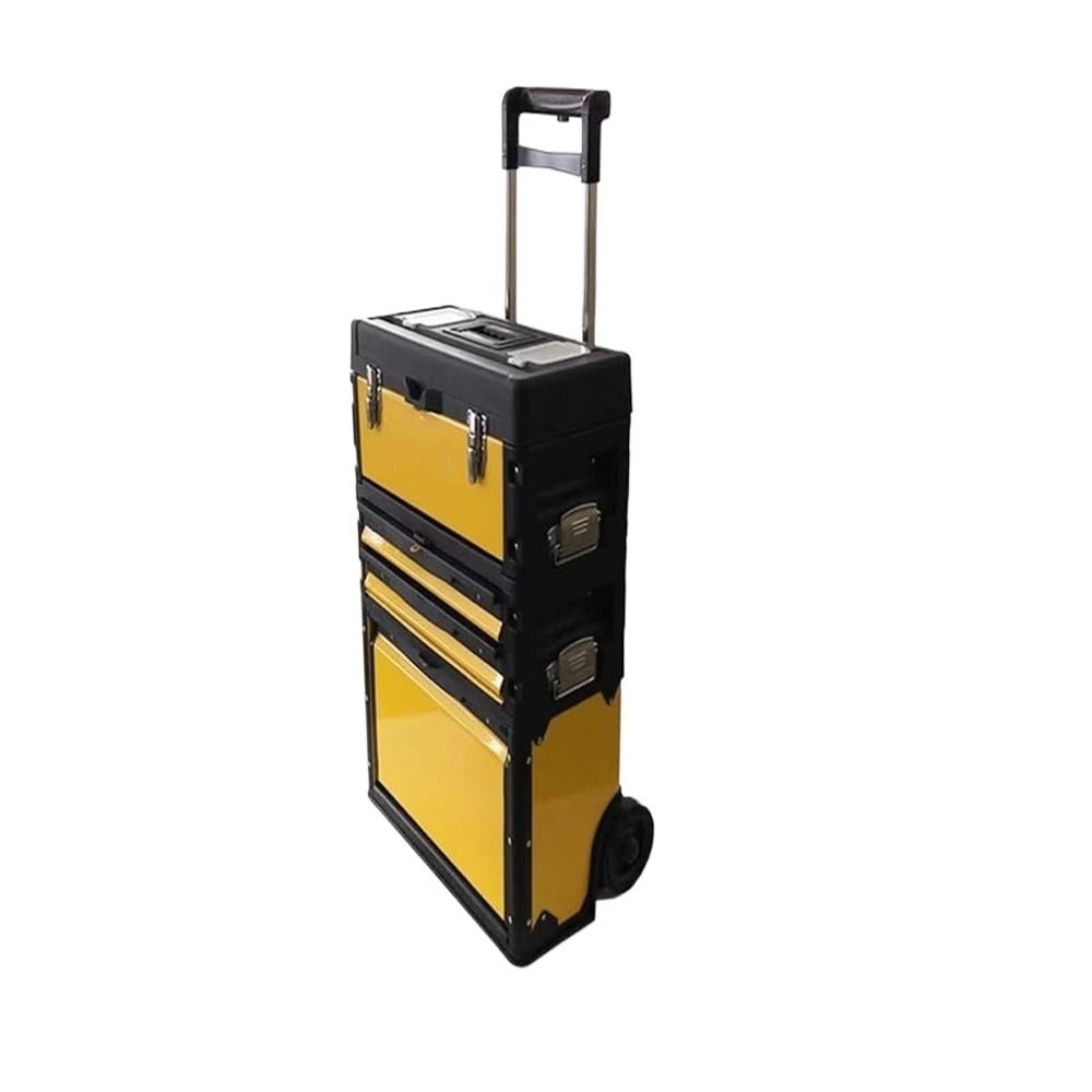Outdoor Toolbox Three-layer Combination Storage Box With Wheel Drawers Tool Cart Storage and Toolbox