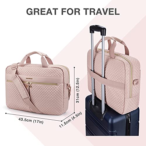 BAGSMART 15.6 17.3 Inch Laptop Bag, Briefcase for Women Large Laptop Case Computer Bag Office Business Travel