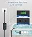 Immersion Water Heater 1800W, Portable Submersible, Real Time Temp Display, Thermostat Temp Control, Dry Burn Protection, Heating for Buckets Bathtubs Hot Tubs Above Ground and Inflatable Pools