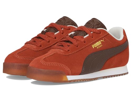 Image of PUMA Roma Sneaker, Mars Red-Espresso Brown-Gum, 1 US Unisex Little Kid