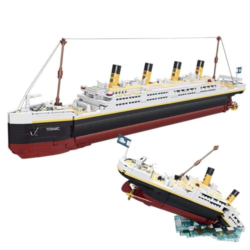 Titanic Modell Bausteine Bausatz, 2in1 2022 Teile Titanic Klemmbausteine Schiff Konstruktions Set
