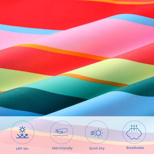 Image of Girls One Piece Swimsuit, Quick Dry Cute Bathing Suit for Kids, Comfortable Swimwear for Beach for 5-12 Years