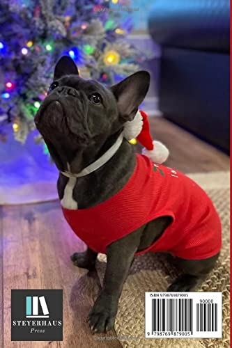 French Bulldog Christmas Journal: A Holiday Lined Notebook or Diary and Journal – Christmas Holiday Gift Idea for Frenchie Mom or Dad [Blue Frenchie in Christmas Outfit] image 3