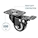 2.5'' Swivel Caster Wheels,Heavy Duty Locking Casters Set of 4,Polyurethane 800Lbs Swivel Wheels for Large Cart,Cabinet,Workbench(2.5 Inches,Black,with Brake)