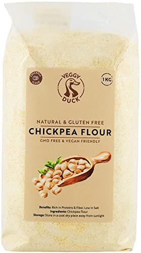 Veggy Duck - Farine de Pois Chiches (1Kg) - Sans Gluten | Sans OGM | Sans Lactose | Végétalien | Riche en protéines et en fibres