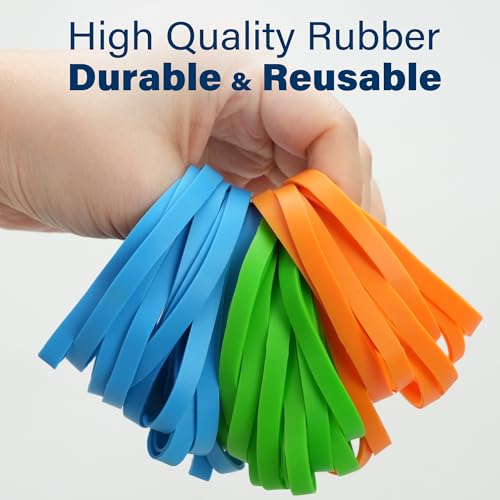 Bandes en caoutchouc épaisses LotFancy taille 64 | Élastiques de bureau 200g colorés - 5