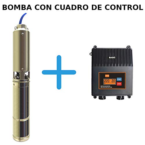 BOMBA DE POZO SUMERGIBLE DS4 04 12 CON CUADRO Y MOTOR MONOFÁSICO...