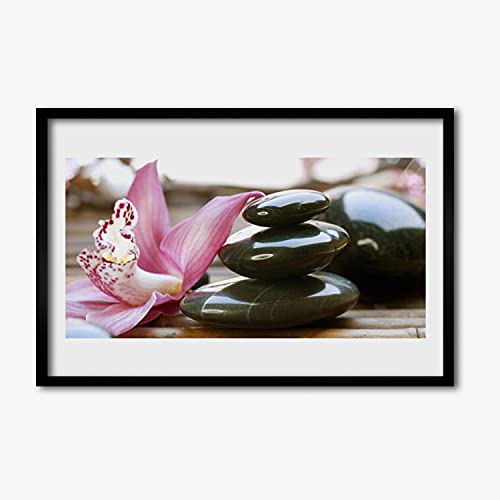 Cadre en MDF avec image photo orchidée Tulup affiche murale 60x40