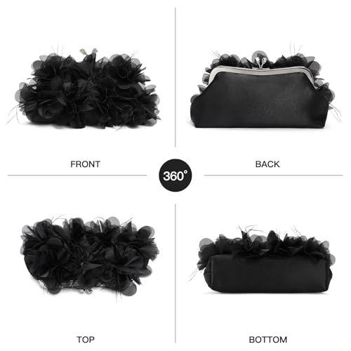 Image of RNIEGA Clutch Purses for Women, Evening Bag with Detachable Chain Ladies Sparkling Party Handbag Wedding Bags
